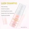 EMEDA Lash Shampoo for Lash Extensions 60ml / 2 fl.oz Eyelash Extension Cleanser Oil Free Foam Soap Lash Bath for Cluster Lashes Wash Oil Dustcare, Gentle Lash Cleaning Kit with Rinse Bottle Brush view 2