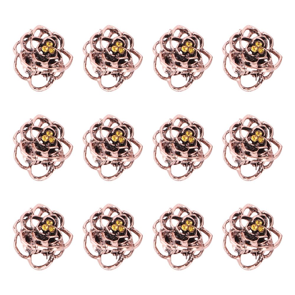 SOLUSTRE 12pcs Hair Claw Clip Pink Hair Clips Women Claw Clips Pink Accessories Styling Flower Clip Pin Red Small Grip pin Girl Child Vintage