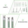 18pcs Green Manicure Set Nail Clippers Nail Trimmer Manicure Pedicure Tools Nail Accessories Nail Tool Nail File Manicure Grooming Kit Manicure Tool Professional Nail Manicure view 4
