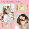 Artibox 3PCS Hair Clips for Girls, Ballet Girl Bow Clips No Slip Alligator Clips Hair Accessories Glitter Rhinestone Barrettes Hairpins for Dance Sport Party view 3