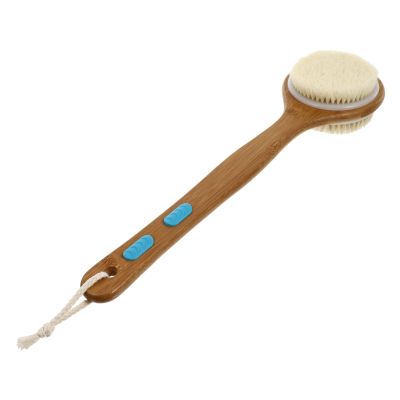 1 Pc Bamboo Long Handle Brush Massage Back Brush Bathing Massage Shower Bamboo Tender Long-Handled Bath Bathing Rubbing Tool