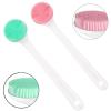 2 Pack Silcone Back Brush with Long Handle (Green+Pink) view 1