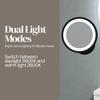 Aptations 9.63" LED Round Mirror - 5X Magnification | Switchable Cool & Warm Light | Hardwired LED Arm Wall Mirror | Makeup Mirror for Vanity, Bedroom, Bathroom | Energy Efficient (Matte Black) view 3