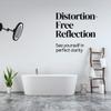 Aptations 9.63" LED Round Mirror - 5X Magnification | Switchable Cool & Warm Light | Hardwired LED Arm Wall Mirror | Makeup Mirror for Vanity, Bedroom, Bathroom | Energy Efficient (Matte Black) view 4