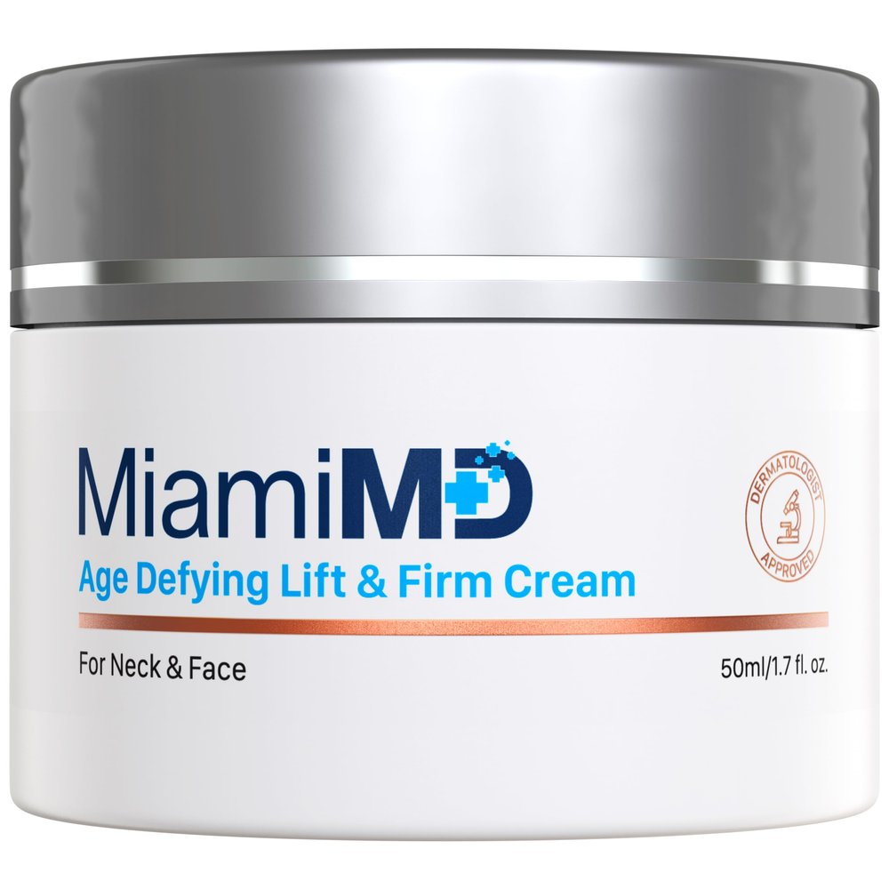 MiamiMD Age-Defying Lifting & Firming Face Cream for Women - Lift & Firm for Anti Aging, Wrinkle Reducer & Hydrating Moisturizer for Smooth, Radiant Skin, Tightening Cream for Face & Neck 1.7oz