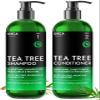 Tea Tree Shampoo and Conditioner Set 2x16oz - Dandruff Shampoo and Conditioner for Oily Hair, Dry Scalp - Natural Shampoo and Conditioner Set, Men & Women view 1