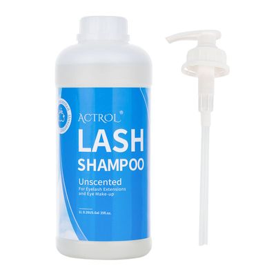 ACTROL Eyelash Extension Cleanser Unscented 1L Natural Lash Extension Shampoo Professional Eyelid Foaming Cleanser Paraben & Sulfate Free Non-lrritating with Salon and Home Care