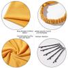 Vercret 6 Pack Hair Scarf Headband for Women - Elastic Hair Kerchief Large Boho Triangle Bandana Head Scarf with Clips Non Slip Solid Color Headbands Hair Scarves for Teen Girls view 4