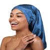 Extra Large Satin Infinity Scarf Ponytail Turban Cozy Winter Hats Blue view 1