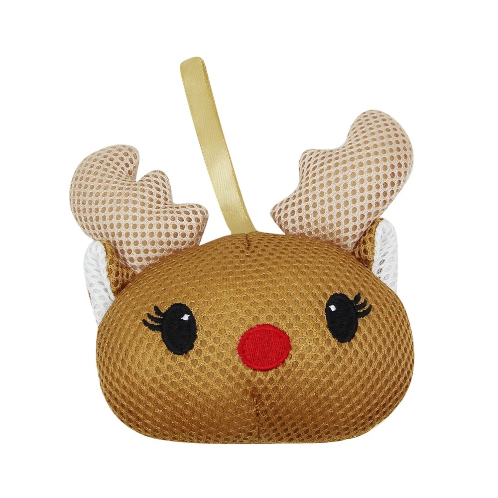 Suillty Unicorn Cartoon Animal Bath Shower Sponge Pouf Loofahs - Eco-Friendly Exfoliating Mesh Brush Mesh Bath Shower Ball Sponge - Exfoliate, Cleanse, Soothe Skin (Elk)