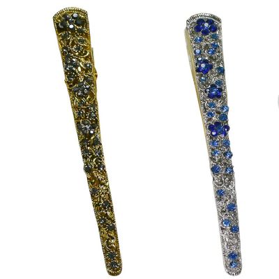 Set of 2 JCGY Alligator Strong Metal Hair Clips Long Duckbill Clips Beakclips for Hair Upstyling for Women Girls NM110-2nSapGjet