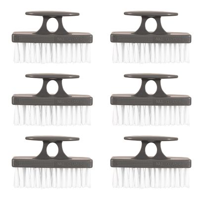 Superio Nail Brush for Cleaning Fingernails, Toe & Foot - All-Purpose Stiff Scrub Brush for Home, Kitchen, Work - Black