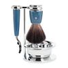 MHLE RYTMO 4-Piece Black Fiber 3-Blade Razor Modern Luxury Wet Shaving Set - Perfect for Every Day Use, Barbershop Quality Close Smooth Shave view 1