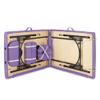 Saloniture Professional Portable Lightweight Bi-Fold Massage Table with Aluminum Legs - Includes Headrest, Face Cradle, Armrests and Carrying Case - Lavender view 3