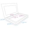Z Palette Extra Large Deep Black Empty Magnetic Makeup Palette with Clear Window view 2