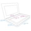 Deep Large Z Palette Magnetic Makeup Palette, Empty Magnetic Palette, Universal Magnet makeup palette for Eyeshadows, Powders, Customizable Beauty Organizer with Clear Window view 2