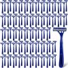200 Pieces Disposable Razor Bulk for Men Individually Wrapped Twin Blades Shaving Razor for Shaving Safety Hotel Guest House Travel Home Use Portable, Blue view 1