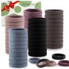 100 Pcs Thick Seamless Hair Ties, Ponytail Holders Hair Accessories No Damage for Thick Hair, Valentine's Day Valentine's Day Gift (Natural Colors) view 1