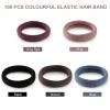 100 Pcs Thick Seamless Hair Ties, Ponytail Holders Hair Accessories No Damage for Thick Hair, Valentine's Day Valentine's Day Gift (Natural Colors) view 4