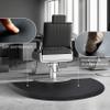 Salon mats for Hair Stylist 3'x4' Barber Shop Salon Chair Mats - Black Semi Circle Anti-Fatigue Floor Mat for Salon Chair - 5/8" Thick Salon Standing Mat view 2