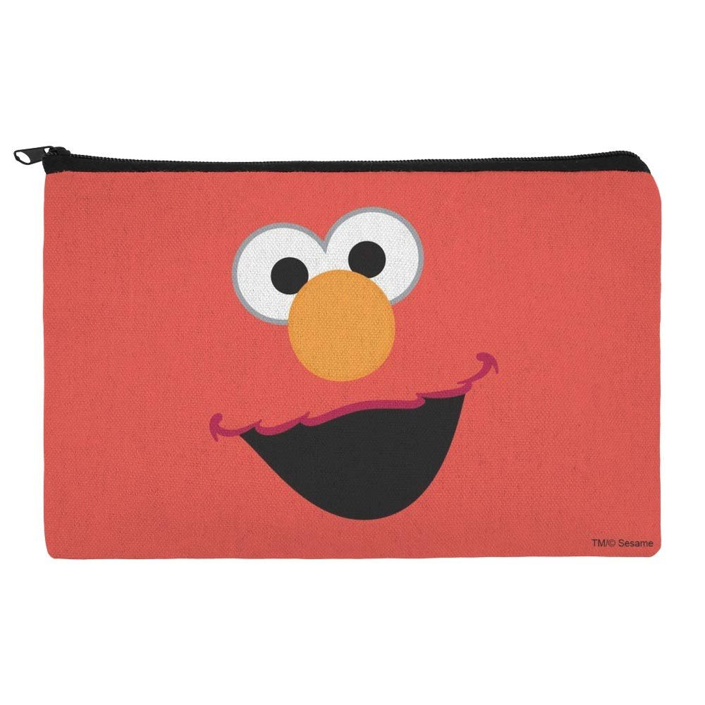 GRAPHICS & MORE Sesame Street Elmo Face Accessories Pencil Pen Bag Organizer Pouch