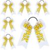 10 Pcs Softball Hair Bows Double Layers Softball Hair Bows with White Ribbon Softball Gifts for Girls Softball Accessories for Cheer Softball Ponytail Holder Scrunchies for Girl Women view 1