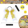 10 Pcs Softball Hair Bows Double Layers Softball Hair Bows with White Ribbon Softball Gifts for Girls Softball Accessories for Cheer Softball Ponytail Holder Scrunchies for Girl Women view 2