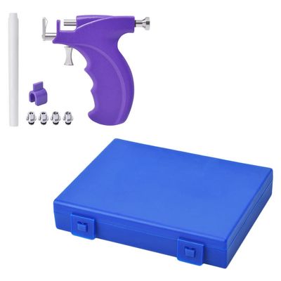 FOMIYES 1set Portable Ear Piercing Tool Self-use Earring Piercer Stainless Steel Ear Piercing Kit for Easy and Low-pain