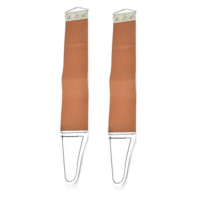 FOMIYES 2pcs Razor Sharpening Belt Shaving Strop Strap Home Use Sharpener Tool Professional Case Random Color