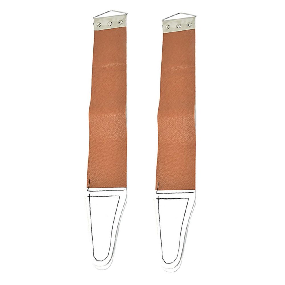 FOMIYES 2pcs Razor Sharpening Belt Shaving Strop Strap Home Use Sharpener Tool Professional Case Random Color