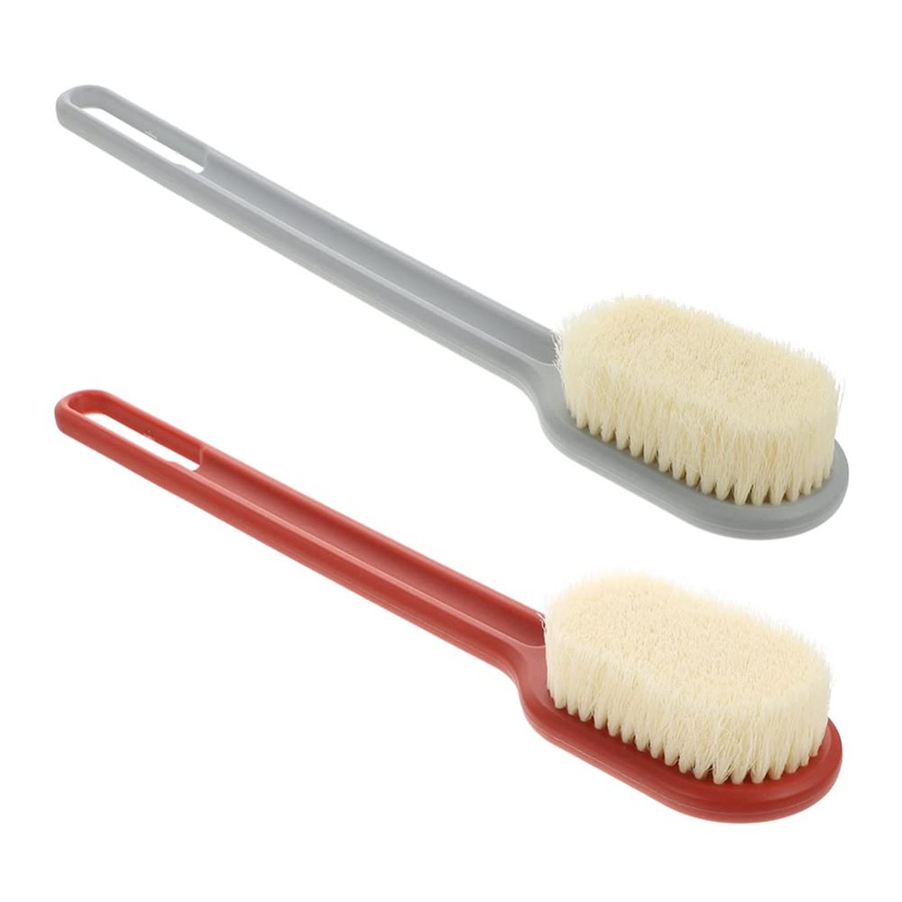 2pcs Back Scrubbing Brush Shower Cleaning Tool Bath Scrubber Brush Long Handle Bathing ing Supply Cleaning Back Long Handle Washer