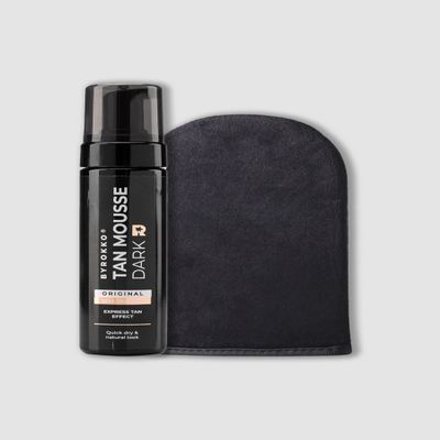Byrokko Tan Mousse Natural Looking Bronzing Sunless Tanner Foam Instant Artificial Self Tanning 6.76Fl Oz 200ml With Free Mitt Included