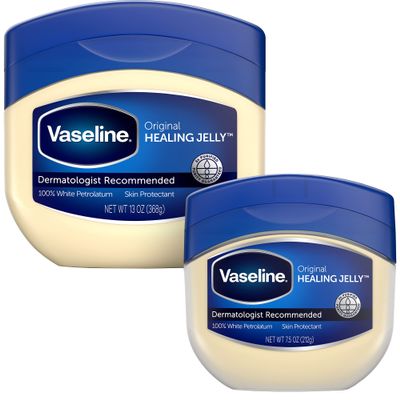 Vaseline Original Healing Jelly, 2-Size Variety Bundle  #1 Dermatologist Recommended Skin Protectant, Healing Ointment for Beauty & Personal Care