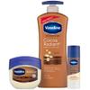 Vaseline Intensive Care Cocoa Radiant Lotion, 20.3 oz Bundled with Moisturizing Healing Jelly Butter, 7.5 and Shimmer Stick, 1.4 oz, Moisturized Skin Light Butter Scent view 1