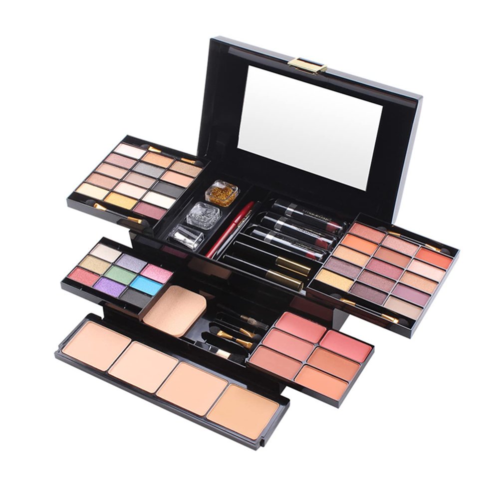 DISAAR BEAUTY All In One Makeup Gift Kit - The Ultimate Color Combination - 39 Eyeshadow, 4 Compact Powder, 6 Blusher, 3 Lipsticks, 2 Eyebrow Pencils, 2 Glitters, 1 Brush, 1 Mascara, 1 Mirror, 49 Colors Makeup Set Combination Palette (331N)