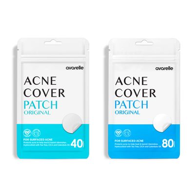 AVARELLE Pimple Patches Hydrocolloid Acne Patches, Acne Spot Treatment for Blemishes and Zit with Tea Tree Oil, Calendula Oil and Cica Oil for Face, Vegan, Cruelty Free Certied (40 CT + 80 CT)