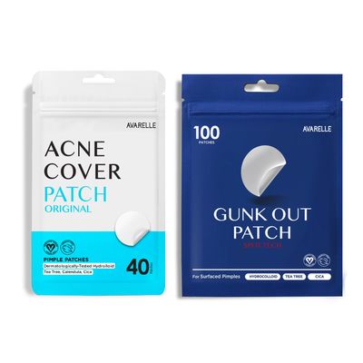 AVARELLE Triple Patch Kits Hydrocolloid Acne Patches, Acne Spot Treatment for Blemishes and Zit with Tea Tree Oil, Calendula Oil and Cica Oil for Face, Vegan, Cruelty Free(40 CT + Support)