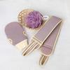 LEI789LL Exfoliating Washcloth Soft Exfoliating Loofah Back Strap Loofah Bath Towel Shower Massage Glove Exfoliator Glove Bath Ball Body Cleaning Exfoliating Towel (Color : C) view 2