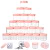 100 Count 20g Sample Containers with LidsRefillable Cosmetic Containers Small Plastic Jars Lip Scrub Container - Pink view 1