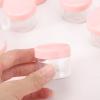 100 Count 20g Sample Containers with LidsRefillable Cosmetic Containers Small Plastic Jars Lip Scrub Container - Pink view 4