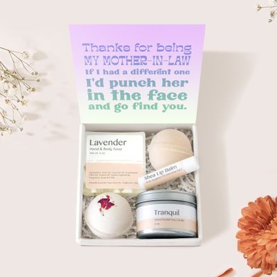 Dear Ava Spa Gifts for Women - Organic Self Care Luxury Anti Stress Relaxing Bath and Body Kit Set Basket Box for Her with Heartfelt Card - Birthday Holiday Mothers Day Gifting Idea for Mom