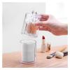 Acrylic Round Container Cosmetic Makeup Cotton Multifunctional Pad Organizer Jewelry Storage Box Holder and Candy Jars (Color : CottonSwabBox) view 2