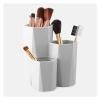 3 Lattices Organizer Make Up Tools Pen Storage Makeup Nail Polish Cosmetic Holder Box (Color : Beige) view 2