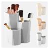 3 Lattices Organizer Make Up Tools Pen Storage Makeup Nail Polish Cosmetic Holder Box (Color : Beige) view 3