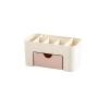 HANRUO Plastic Cosmetic Storage Box Drawer Organizer Drawer (Color : Pink, Lattice Quantity : 001) view 1