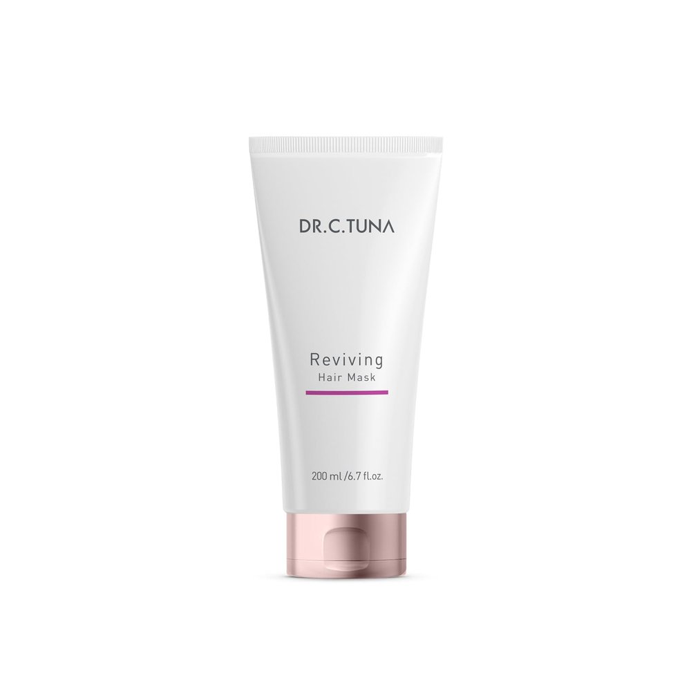 FARMASi Dr. C. Tuna Reviving Hair Mask, Lightweight Nourishing Formula with Garlic Extract, Capixyl & Trichogen, Softening & Shine-Enhancing Care for All Hair Types, 6.7 fl oz