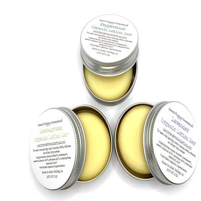 Handcrafted Organic Lotion Bar Gift Set of 3 | Natural Solid Lotion Bar Gift Set of 3