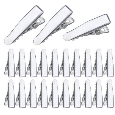 100pcs Alligator Duckbill Hair Clips Metal Single Prong Hair Clip Hairpins Teeth Bows Professional Sectioning Clips DIY Hair Accessories for Women Styling, Silver