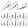 100pcs Alligator Duckbill Hair Clips Metal Single Prong Hair Clip Hairpins Teeth Bows Professional Sectioning Clips DIY Hair Accessories for Women Styling, Silver view 1