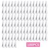 100pcs Alligator Duckbill Hair Clips Metal Single Prong Hair Clip Hairpins Teeth Bows Professional Sectioning Clips DIY Hair Accessories for Women Styling, Silver view 2